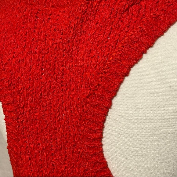 H&M Oversized Red Sweater Knit, Racer Back Tank, Size Small - Picture 6 of 6